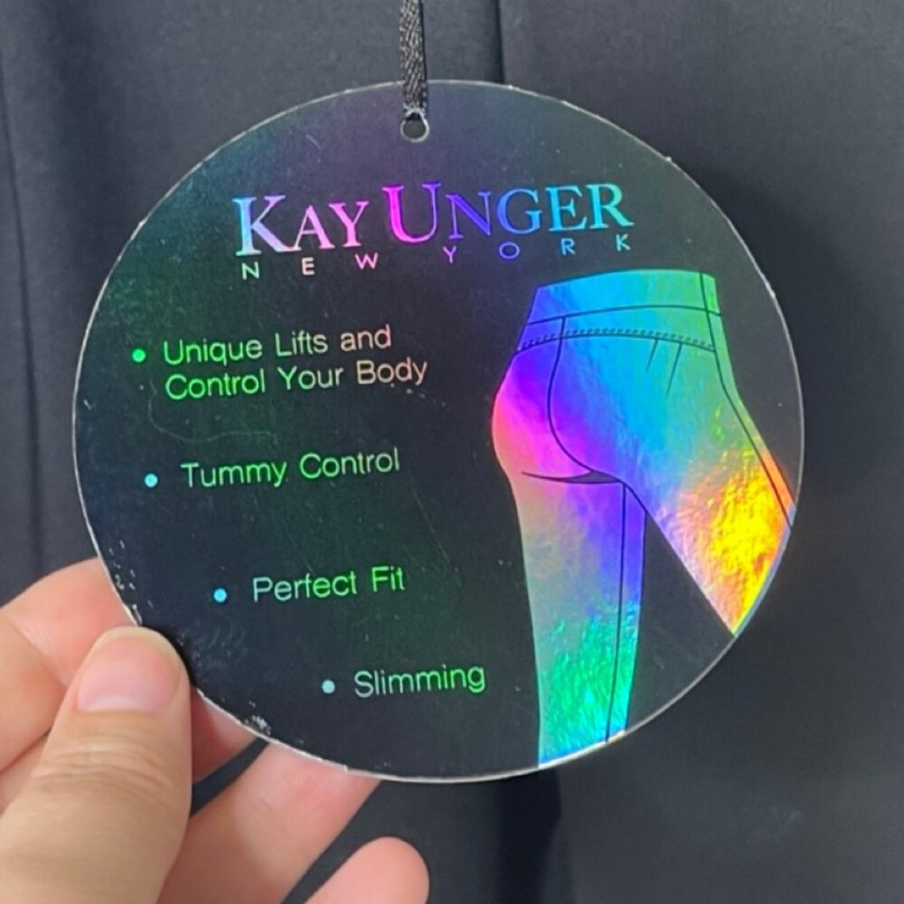 KAY UNGER | NWT Black Jeggings Booty Lifter Tummy Tuck Pants Leggings | Size M - Picture 7 of 11